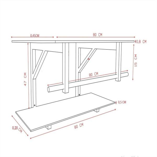 Imagem de Gabinete de Vidro 80cm Inox com Cuba Quadrada