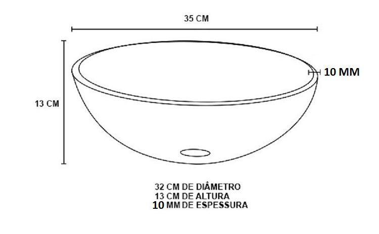 Imagem de Gabinete de vidro 90cm ac cuba redonda azul escuro