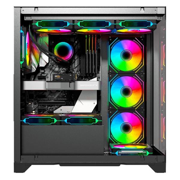 Imagem de Gabinete Galax Alpha Black, Mid Tower, ATX, Frontal de Vidro, Preto - GLX-ALPHA-2069