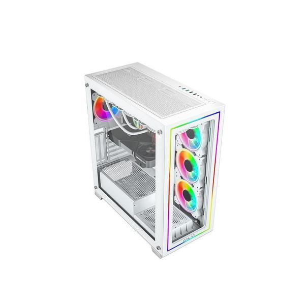 Imagem de Gabinete Galax Omega White 4 Fans Argb Atx Frontal Vidro