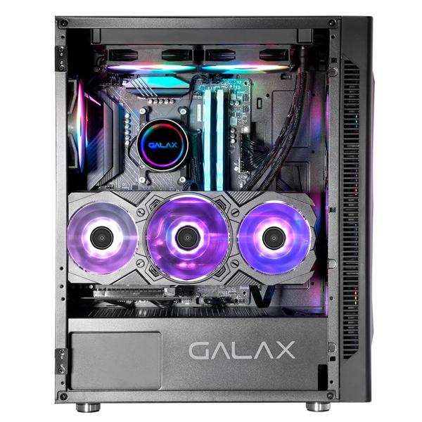 Imagem de Gabinete GALAX REVOLUTION-06, PRETO, C/ 4Fans RGB de 120mm, G-CGG6AGBA4B0-GLXG