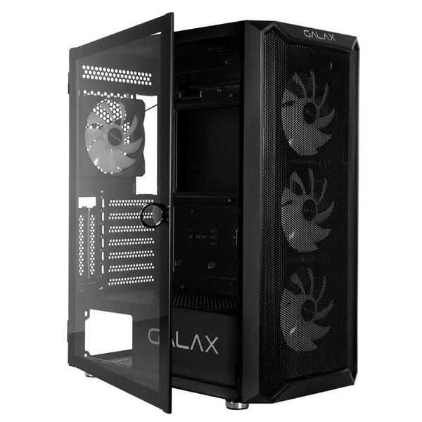 Imagem de Gabinete GALAX REVOLUTION-07, PRETO, C/ 4Fans RGB de 120mm, G-CGG7AGBA4B0-GLXG