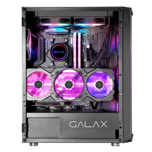 Imagem de Gabinete GALAX REVOLUTION-07, PRETO, C/ 4Fans RGB de 120mm, G-CGG7AGBA4B0-GLXG