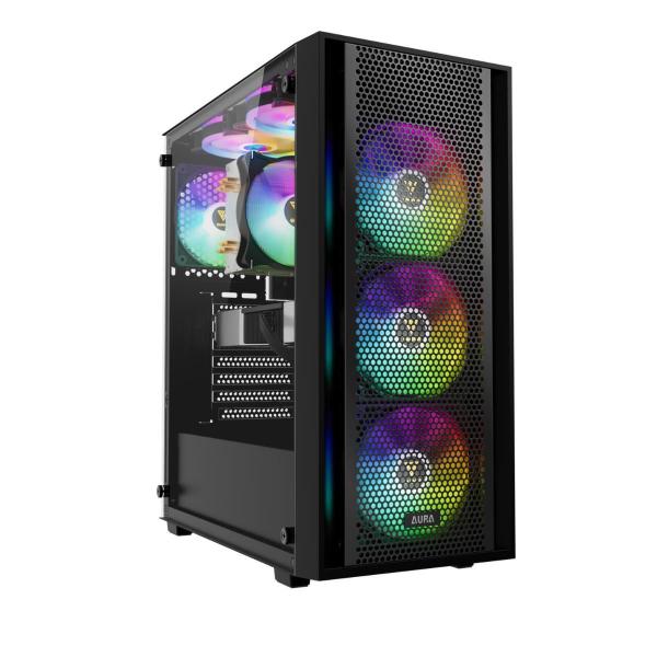 Imagem de Gabinete Gamdias Aura Gc2 Elite Rgb 4Fans S/Fonte Midtower