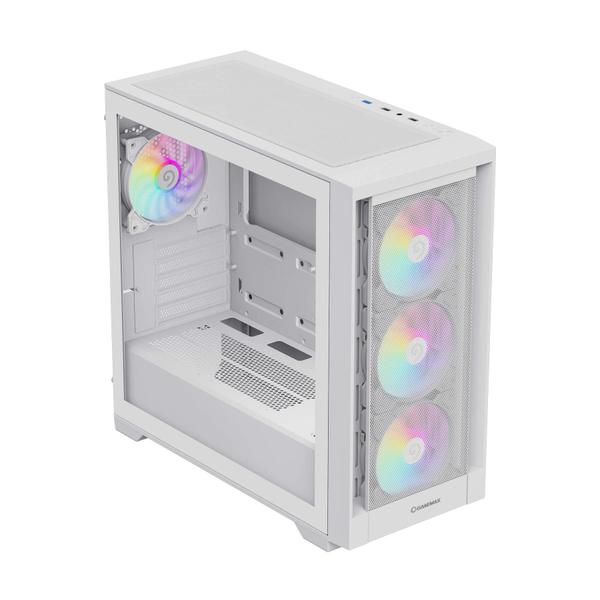 Imagem de Gabinete Gamemax Tower Matx Vidro Defender Branco 3 Fans