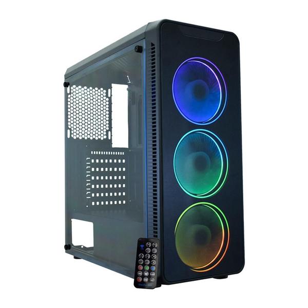 Imagem de Gabinete Gamer A2G8 Infinity Streamer III, 3x Fans Frontais ARGB, Lateral em Acrílico - K-Mex