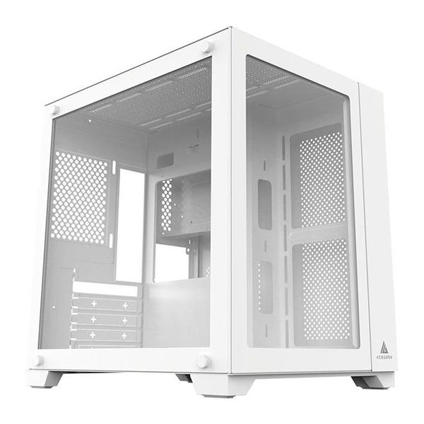 Imagem de Gabinete Gamer Acegeek Aquarium M345, Mid-Tower, Lateral de Vidro, Branco, AG-AQUARIUM-M345-WH