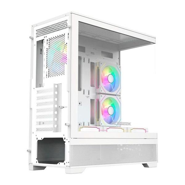 Imagem de Gabinete Gamer Acegeek Cruiser L460, Mid-Tower, Lateral de Vidro, Branco, AG-CRUISER-L460-WH