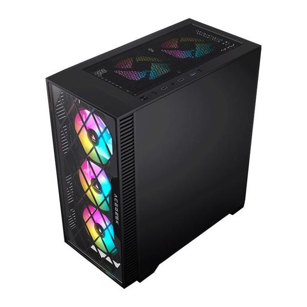 Imagem de Gabinete Gamer Acegeek Darkfate Mini Glass, Mid-Tower, Lateral de Vidro, Preto, AG-DARKFATE-MINI-GLASS-BK