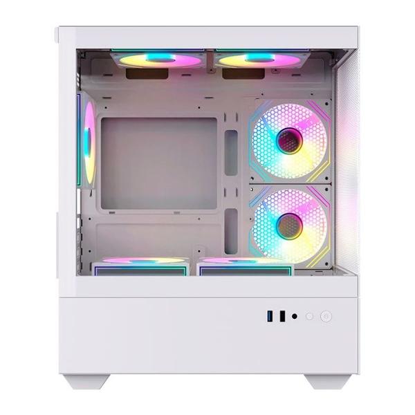 Gabinete Gamer Acegeek Elysium, Mid-Tower, Lateral de Vidro, Branco, AG-ELYSIUM-WH Imagem de Gabinete Gamer Acegeek Elysium, Mid-Tower, Lateral de Vidro, Branco, AG-ELYSIUM-WH