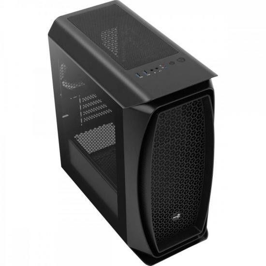 Imagem de Gabinete Gamer Aerocool Aero One Mini Preto Lateral Vidro