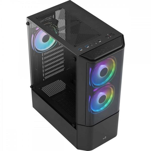 Imagem de Gabinete Gamer Aerocool ATX Quantum V2 Preto Lateral Vidro