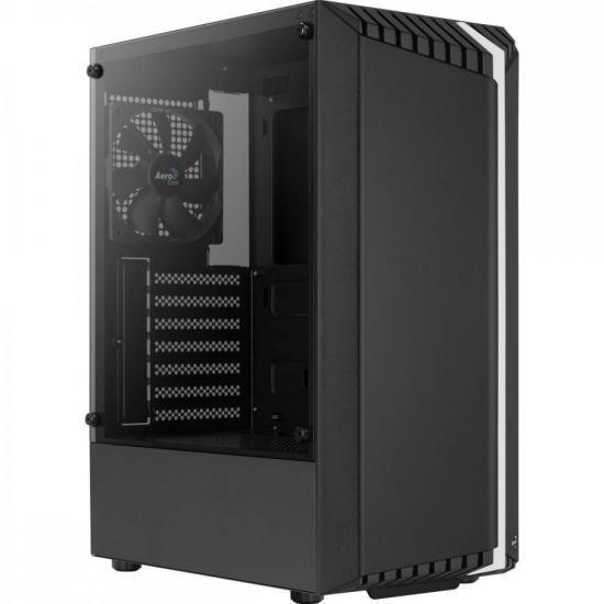 Imagem de Gabinete Gamer Aerocool Bionic Preto RGB Lateral Vidro F002