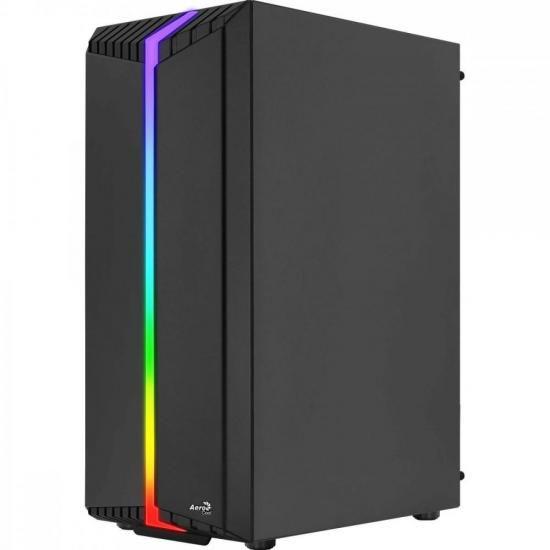 Imagem de Gabinete Gamer Aerocool Bionic Preto RGB Lateral Vidro