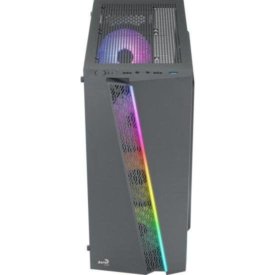 Gabinete Gamer Aerocool Blade Preto RGB Lateral Vidro Imagem de Gabinete Gamer Aerocool Blade Preto RGB Lateral Vidro