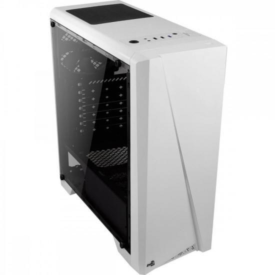 Imagem de Gabinete Gamer Aerocool Cylon Branco RGB Lateral Acrílico F002