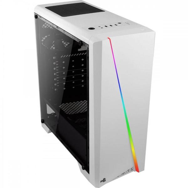 Imagem de Gabinete Gamer Aerocool Cylon Branco RGB Lateral Acrílico