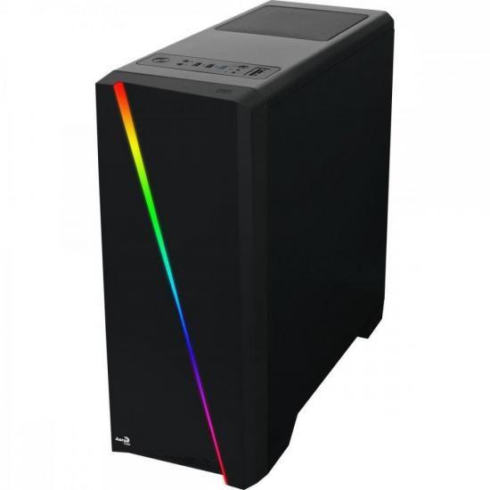 Imagem de Gabinete Gamer Aerocool Cylon Preto RGB Lateral Acrílico