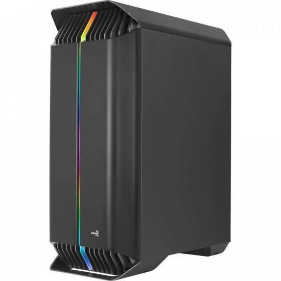 Imagem de Gabinete Gamer Aerocool Gladiator Preto RGB Lateral Vidro