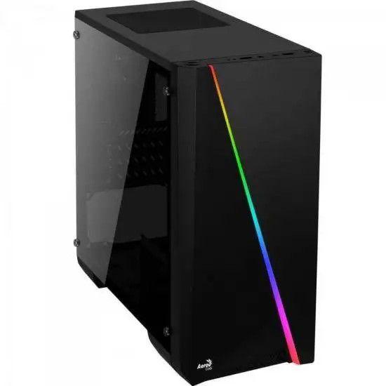 Gabinete Gamer Aerocool Mini Cylon Preto Rgb Lateral Acrílico Imagem de Gabinete Gamer Aerocool Mini Cylon Preto Rgb Lateral Acrílico