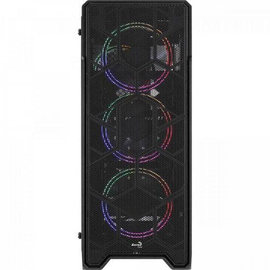 Imagem de Gabinete Gamer Aerocool Ore Saturn Preto RGB Lateral Acrílico