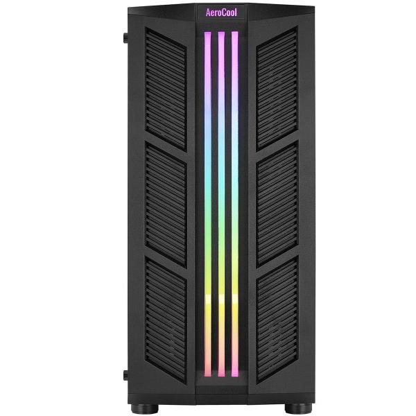 Imagem de Gabinete Gamer Aerocool Prime, ATX, RGB, 1x Cooler, Lateral em Vidro Temperado, Preto - 72999