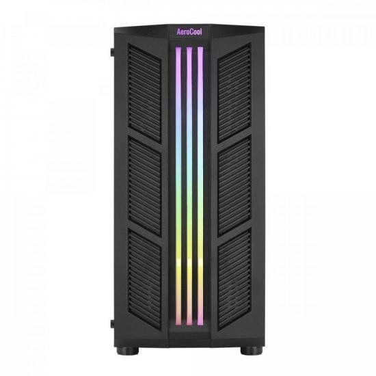 Imagem de Gabinete Gamer Aerocool Prime Preto RGB Lateral Vidro