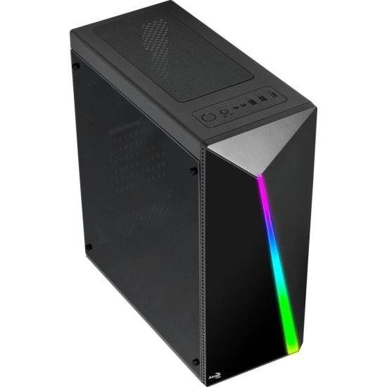 Imagem de Gabinete Gamer Aerocool Shard Preto RGB Lateral Acrílico