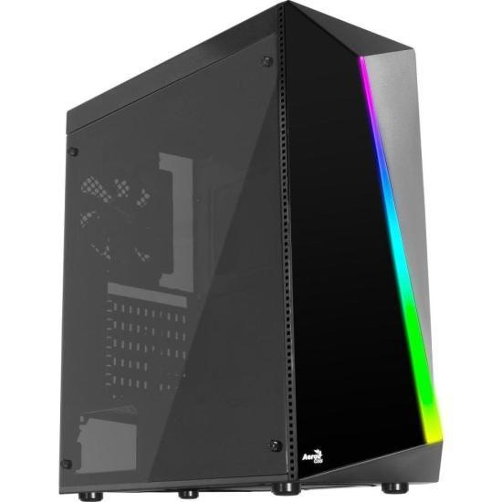 Imagem de Gabinete Gamer Aerocool Shard Preto RGB Lateral Acrílico