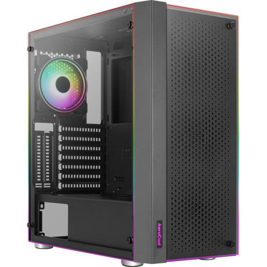 Imagem de Gabinete Gamer Aerocool Skribble Preto RGB Lateral Vidro