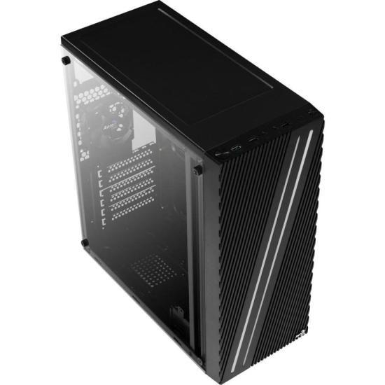 Gabinete Gamer Aerocool Streak Preto RGB Lateral Acrílico Imagem de Gabinete Gamer Aerocool Streak Preto RGB Lateral Acrílico