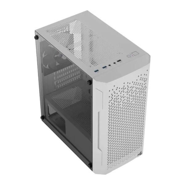 Imagem de Gabinete Gamer Aerocool Trinity Mini 1Fan S/Fonte ATX Lateral Vidro Temperado - Branco