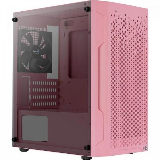 Imagem de Gabinete Gamer Aerocool Trinity Mini Rosa Lateral Vidro F002