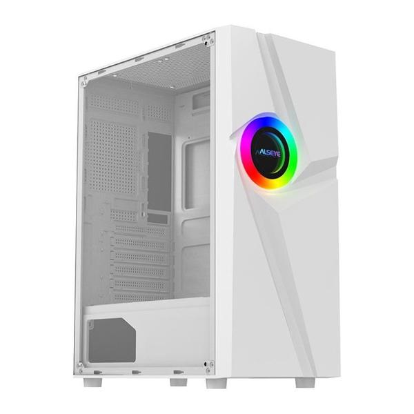 Imagem de Gabinete Gamer Alseye 305-3, Mid-Tower, Lateral de Vidro, Branco, 305-3-W