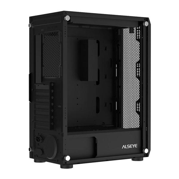 Imagem de Gabinete Gamer Alseye Cystal, Mid-Tower, Lateral de Vidro, Preto, CYSTAL-BK