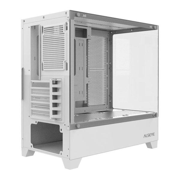 Gabinete Gamer Alseye Rider, Mid-Tower, Lateral de Vidro, Branco, RIDER-W Imagem de Gabinete Gamer Alseye Rider, Mid-Tower, Lateral de Vidro, Branco, RIDER-W