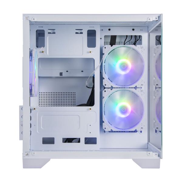 Imagem de Gabinete Gamer Áquario Soul Pro 3 Fan Argb Snow Vidro Branco