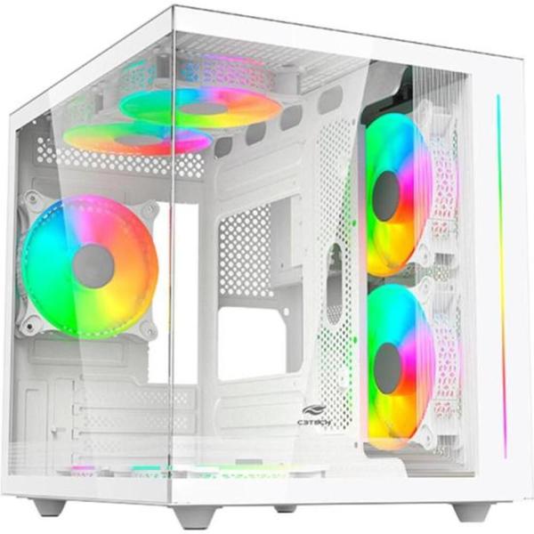 Gabinete Gamer Aquarius C3TECH MT-G810 sem FANS Branco Imagem de Gabinete Gamer Aquarius C3TECH MT-G810 sem FANS Branco