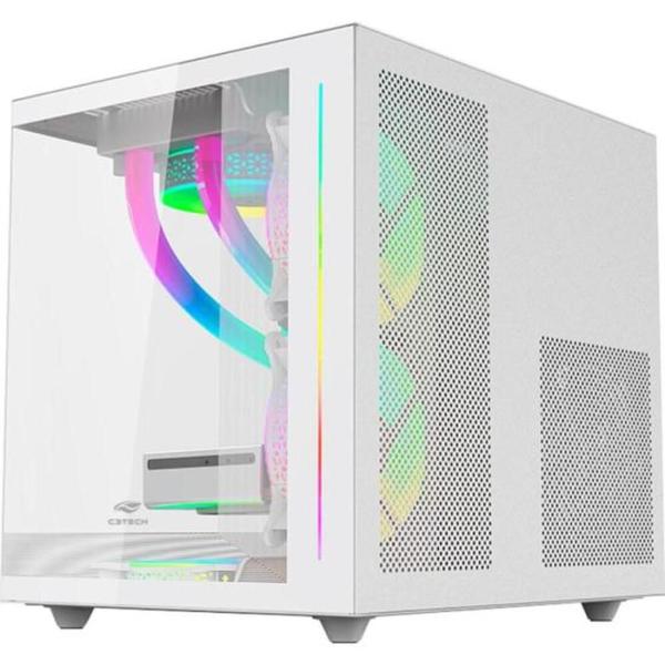 Gabinete Gamer Aquarius C3TECH MT-G810 sem FANS Branco Imagem de Gabinete Gamer Aquarius C3TECH MT-G810 sem FANS Branco