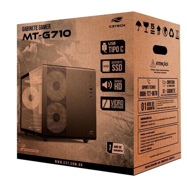 Gabinete Gamer Aquarius Mt-G710Wh Sem Fonte C3Tech Imagem de Gabinete Gamer Aquarius Mt-G710Wh Sem Fonte C3Tech