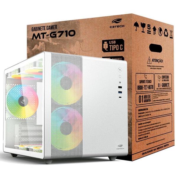 Gabinete Gamer Aquarius Mt-G710Wh Sem Fonte C3Tech Imagem de Gabinete Gamer Aquarius Mt-G710Wh Sem Fonte C3Tech