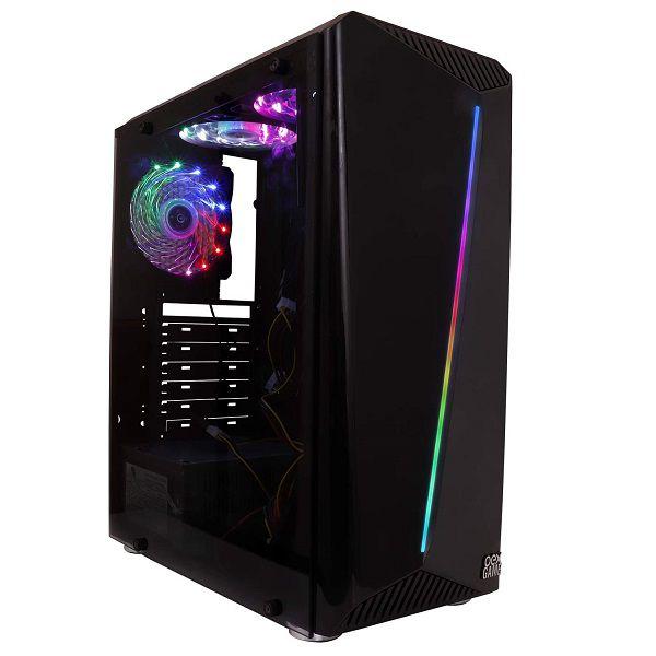 Imagem de Gabinete Gamer ATX 3 Coolers Lateral Vidro Frontal Iluminaçao Ajustavel RGB OEX GH200 Preto