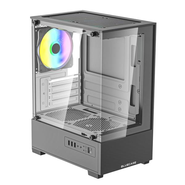 Imagem de Gabinete Gamer Bg-055 Hit Pro 3x Fan Rainbow Vidro Cinza