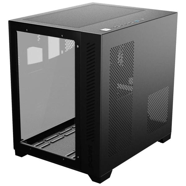 Gabinete Gamer Black Vulcan Frontal E Lateral Vidro Pcyes Imagem de Gabinete Gamer Black Vulcan Frontal E Lateral Vidro Pcyes