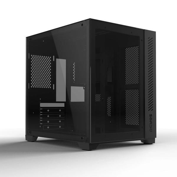 Imagem de Gabinete Gamer Black Vulcan Frontal E Lateral Vidro Pcyes