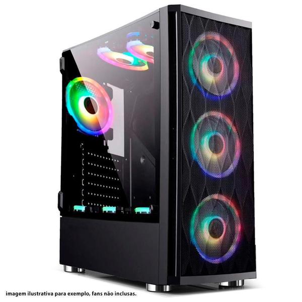 Imagem de Gabinete Gamer Bluecase BG-025, Mid Tower, Lateral em Vidro - BG025GCASE