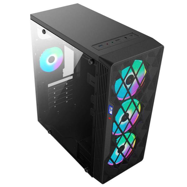 Imagem de Gabinete Gamer Bluecase Bg-037 S/Fans Vidro Mid Tower Usb