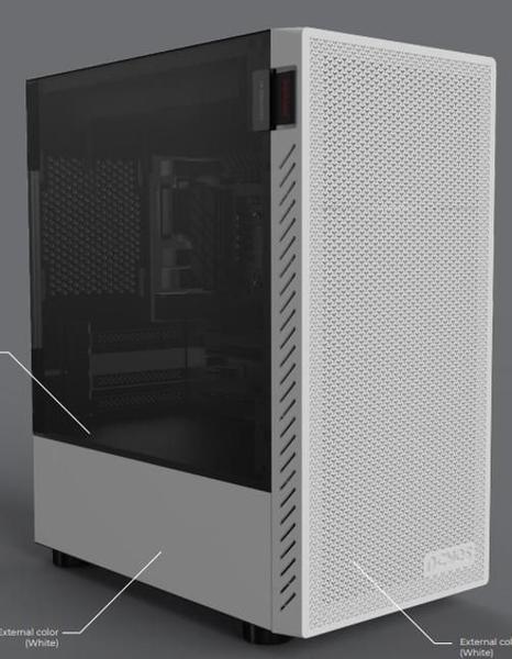 Imagem de Gabinete Gamer Bolter White Ghost - PCYES - Mid-Tower - USB 3.0 - ATX - 3 Fans