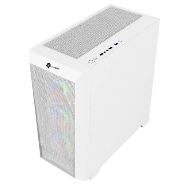 Imagem de Gabinete Gamer Branco Com 4 Fans RGB Inclusas GB1780 Hayom