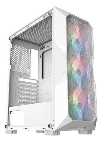 Imagem de Gabinete Gamer Branco Lateral Vidro + 3 Fans RGB